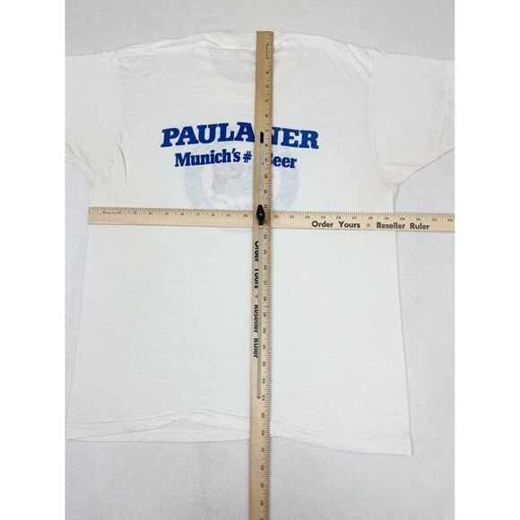 Vintage 80s Paulaner Beer T-Shirt XL Munich Germany Oktoberfest Single Stitch - Picture 9 of 10